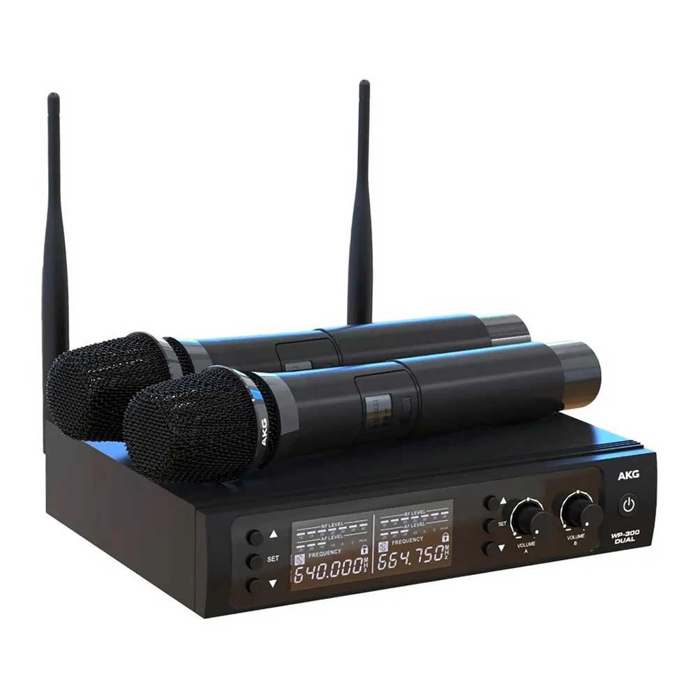 Sistema inalámbrico UHF doble AKG WP300 DUAL con micrófonos de mano