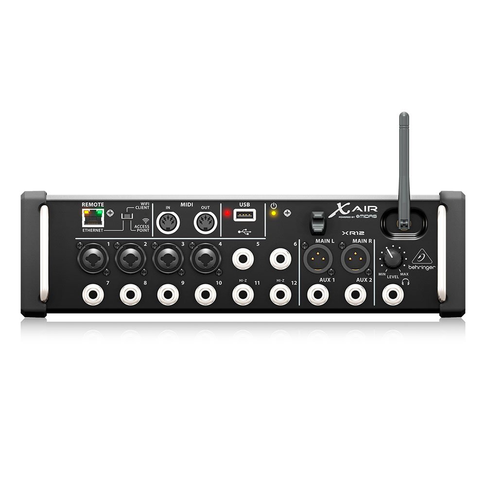 Mezcladora digital profesional Behringer XR12 de 12 canales con control WiFi y USB