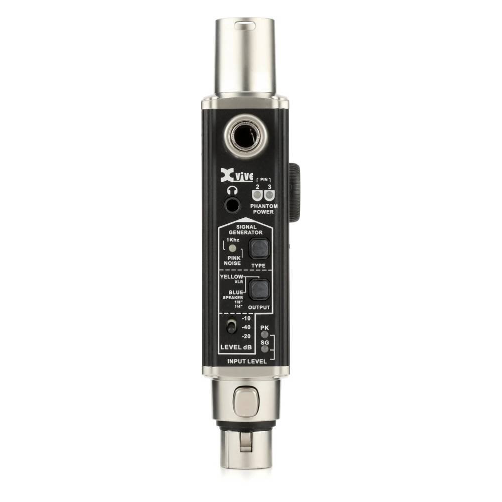 Tester de audio portátil Xvive AT1 con generador de señales y XLR