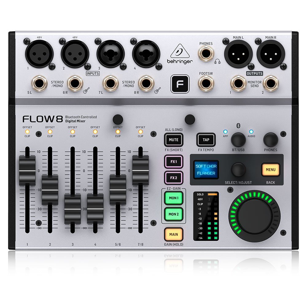 behringer flow 8 mixer digital bluetooth 8 canales