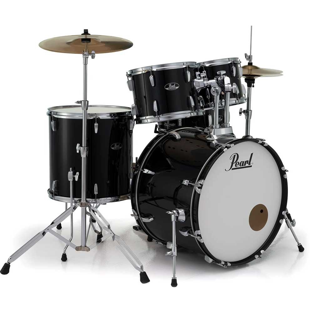 Batería acústica Pearl Roadshow RS525SC Jet Black kit completo 5 piezas con hardware y platillos incluidos